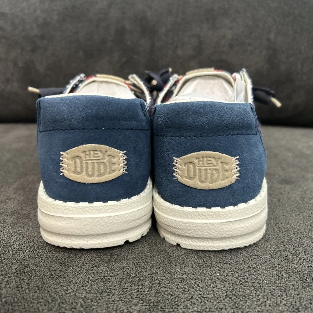 Hey Dude Wendy Winter Sweater Womens 7 Navy Blue Ugly Slip On Shoes 43536-4HQ - Picture 4 of 10